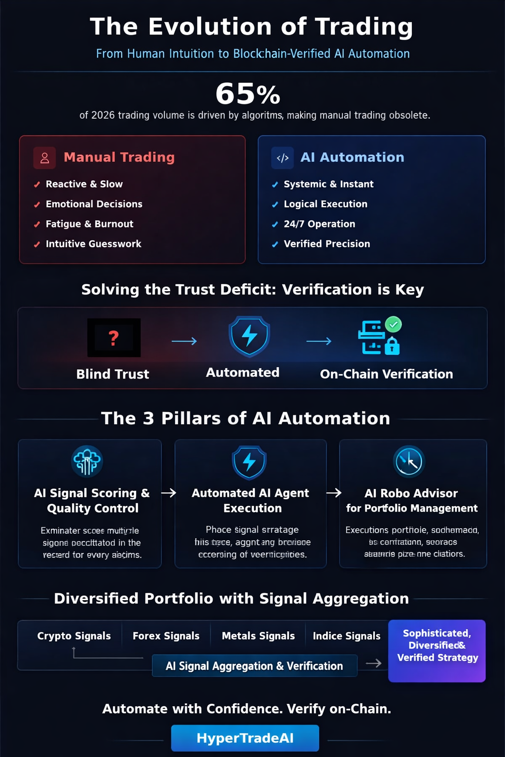 AI Automated Crypto Portfolio Management 2026 — Evolution of Trading infographic